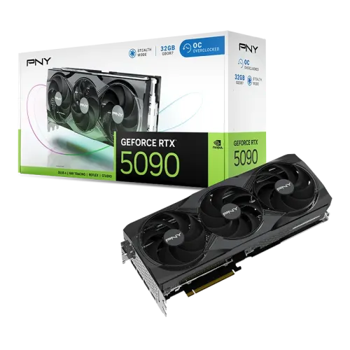 PNY GeForce RTX 5090 32GB GDDR7 2527 MHz Overclocked Triple Fan Graphics Card